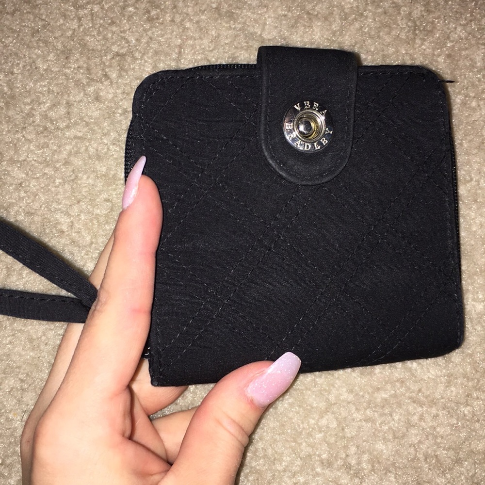 Vera Bradley black quilted wallet!!